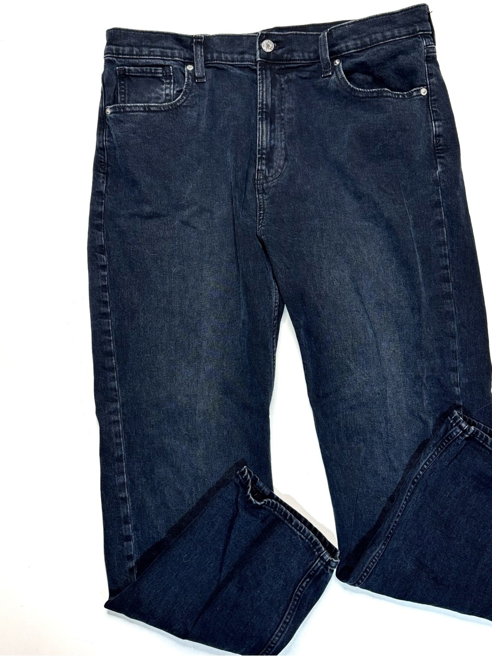 GAP Women's Black Wash High Rise Straight-Leg Jeans